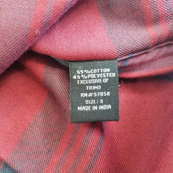 Smash Flannel Shirt Mens SMALL Burgundy Red Navy Blue Soft MSRP $69 - Picture 6 of 8